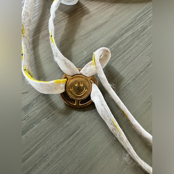 NWT Bershka originals Happy Smiley Face Dress Cross back women’s size small S - Picture 2 of 4